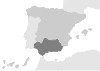 Испания. Карта Андалусии. Юг Испании