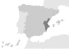 Испания. Карта Валенсии. Восток Испании