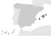 Испания. Карта Балеарских островов. Восток Испании.